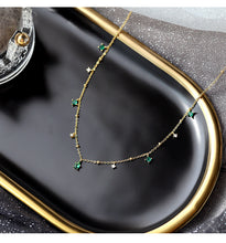 Load image into Gallery viewer, Niche Light Luxury Green Zircon Jewelry Set
