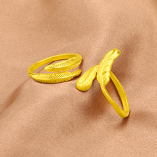 Load image into Gallery viewer, Gold Feather Jewelry Set
