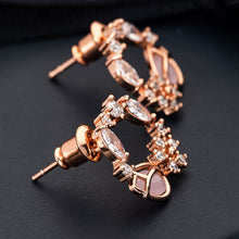 Load image into Gallery viewer, Rose Zircon Wreath Blossom Flower Jewelry Set
