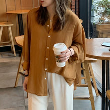 Load image into Gallery viewer, Folded Refreshing Sunscreen Loose Casual Shirt
