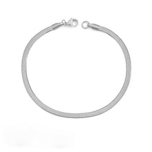 Load image into Gallery viewer, 3MM Flat Snake Chain Bracelet
