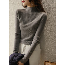 Load image into Gallery viewer, Half-high Collar Loose and Thin Western Knitted Sweater
