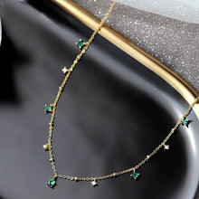 Load image into Gallery viewer, Niche Light Luxury Green Zircon Jewelry Set
