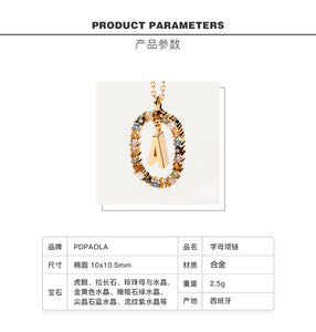 PDPAOLA Luxury Letter Necklace with Free Ring and Earring