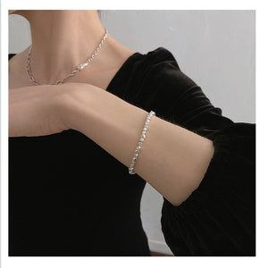 Unisex Square S925 Silver Bracelet