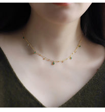 Load image into Gallery viewer, Niche Light Luxury Green Zircon Jewelry Set
