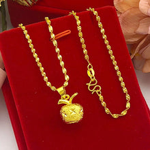 Load image into Gallery viewer, Gold Plated Apple Pendant Jewelry Set
