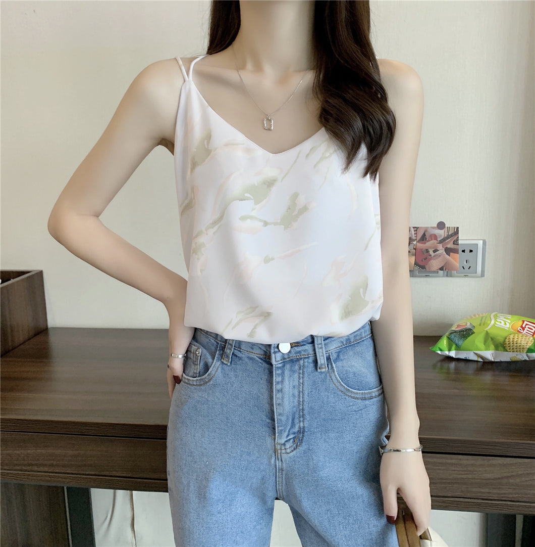 Camisole 2021 Summer Women Chiffon Top Shirt