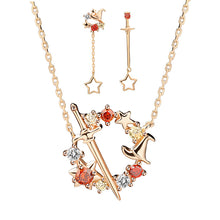 Load image into Gallery viewer, Wizard Hat Sorcerer Stone 925 Silver Jewelry Set
