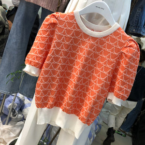 Korean Style Slim Puff-sleeved Sweater Shirt