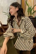 Load image into Gallery viewer, French All-match Long-sleeved Striped Shirt
