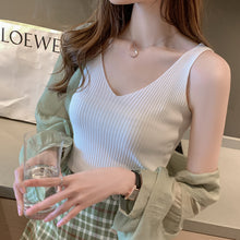 Load image into Gallery viewer, V-neck Summer Camisole Knitted Sleeveless Top Shirt
