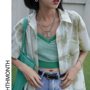 Light Green French Salt Polo Top Shirt