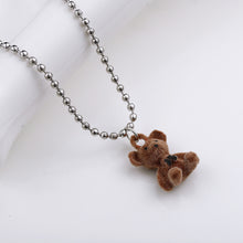 Load image into Gallery viewer, Plush Bear New Year Clavicle Chain Necklace
