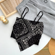 Load image into Gallery viewer, Niche cashew nut flower silk scarf net red inner vest small suspender tube top top outerwear trendy
