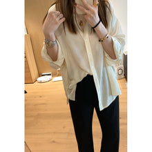 Load image into Gallery viewer, Folded Refreshing Sunscreen Loose Casual Shirt
