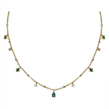 Load image into Gallery viewer, Niche Light Luxury Green Zircon Jewelry Set
