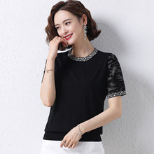 Load image into Gallery viewer, Hollow Thin Ice Silk Short-sleeve T-shirt

