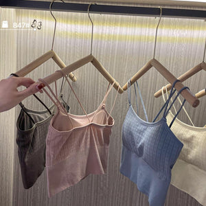 Morandi Detachable Latex Cup Sling Tube Shirt