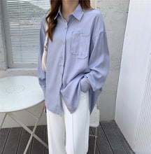 Load image into Gallery viewer, Real Shot Solid Color Outer Wear Long-sleeved Shirt
