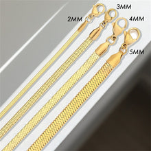 Load image into Gallery viewer, 3MM Flat Snake Chain Bracelet
