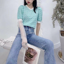 Load image into Gallery viewer, Korean Style Slim Puff-sleeved Sweater Shirt
