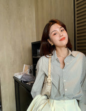 Load image into Gallery viewer, Casual Spring Loose Striped Long Sleeve Shirt
