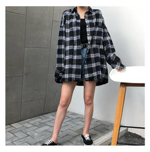 Load image into Gallery viewer, New Trend Hong Kong Style Plaid Outer Wear Shirt
