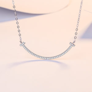Classy Series s925 Silver Smile Necklace