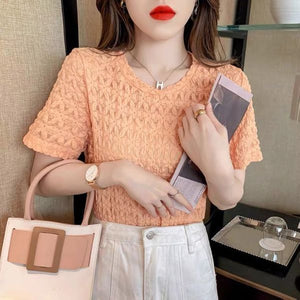 High-waist Summer Short-sleeved Shirt