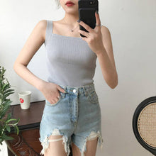Load image into Gallery viewer, Summer Knit Suspender Vest Shirt
