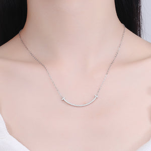 Classy Series s925 Silver Smile Necklace