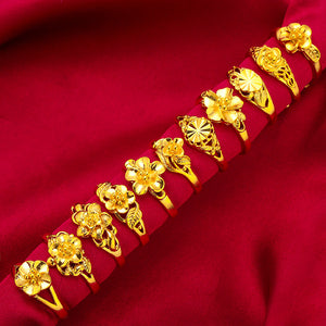 Classic Sand Gold Rings