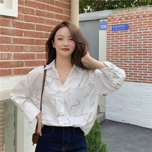 Load image into Gallery viewer, New Style White Thin Long-sleeved Coat Shirt
