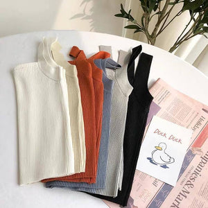 Summer Knit Suspender Vest Shirt