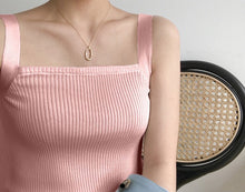 Load image into Gallery viewer, Summer Knit Suspender Vest Shirt
