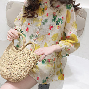 Floral Embroidery Long-sleeved Sunscreen