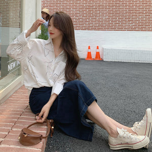 New Style White Thin Long-sleeved Coat Shirt