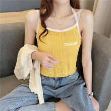 Load image into Gallery viewer, Korean Crank Vest Halter Sling Lace Top Shirt

