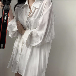 New Wild Korean Loose Design Long-sleeved Shirt