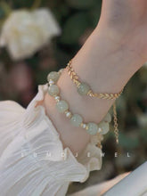 Load image into Gallery viewer, Double Bracelet Rounded Jade Set
