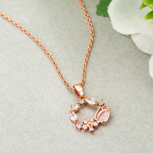 Load image into Gallery viewer, Rose Zircon Wreath Blossom Flower Jewelry Set
