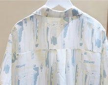 Load image into Gallery viewer, Summer Design V-neck Blouse Chiffon Flower Shirt
