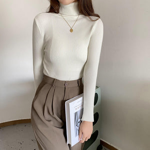 Autumn and Winter New Pure Color Basic Wild Sweater
