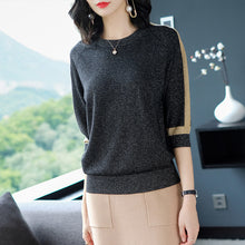Load image into Gallery viewer, Bright Flashing Silk Middle-sleeved Shirt

