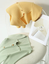 Load image into Gallery viewer, French Seagull Collar Retro Gold Buckle Knitted Top Shirt
