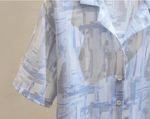 Load image into Gallery viewer, Summer Design V-neck Blouse Chiffon Flower Shirt
