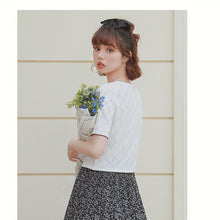 Load image into Gallery viewer, Lightweight Short-sleeved V-neck Sweater Shirt
