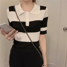Load image into Gallery viewer, Super Hot Retro Western Style Contrasting Stripe Shirt
