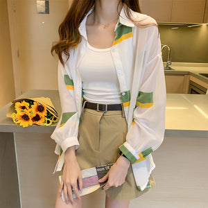 Summer UV Protection Long-sleeved Chiffon Shirt